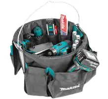 Bucket tote 19 pocket tool organiser