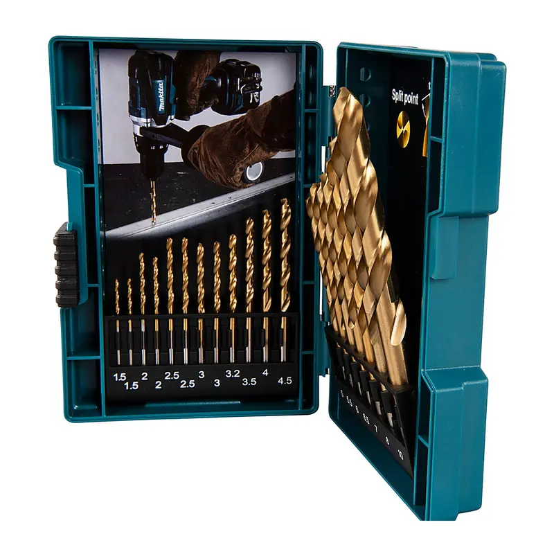 Metal Drill Bit HSS-TIN 19pc set
