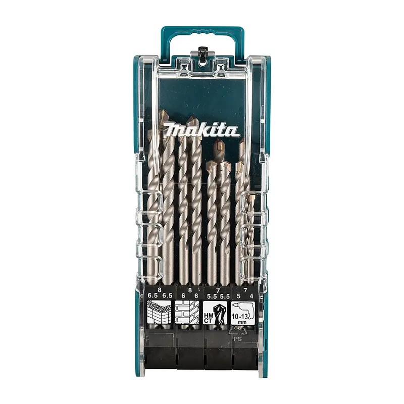 Set of 12 TCT masonery drill bits