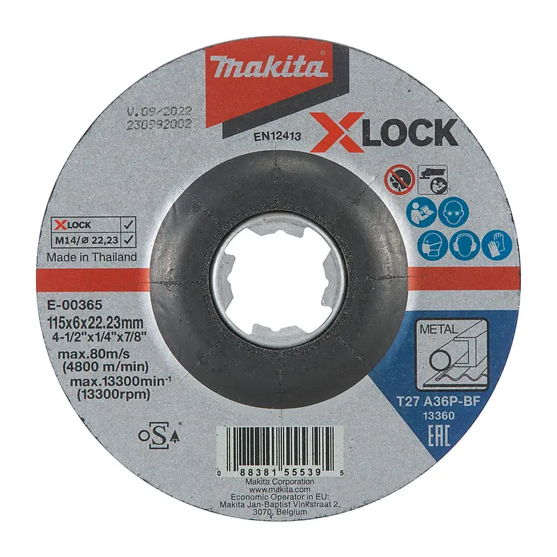 Δίσκος λείανσης X-LOCK 115x6x22,2 (4.1/2”) A36P