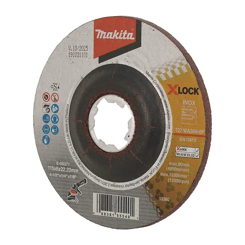 Δίσκος λείανσης X-LOCK 115x6x22,2 (4.1/2”) WA36N