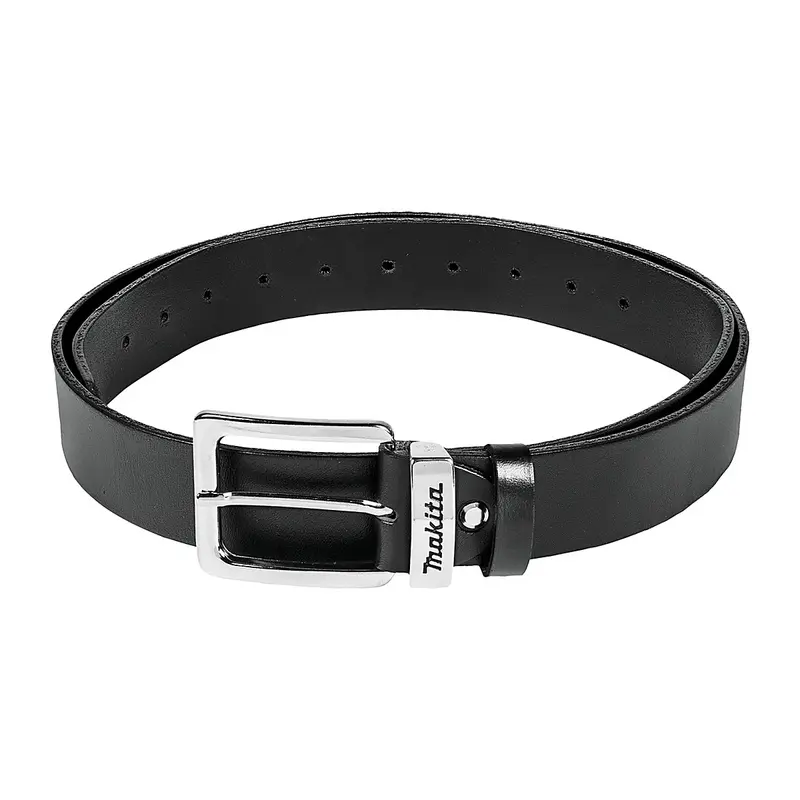 Leather belt black LARGE 1330mm