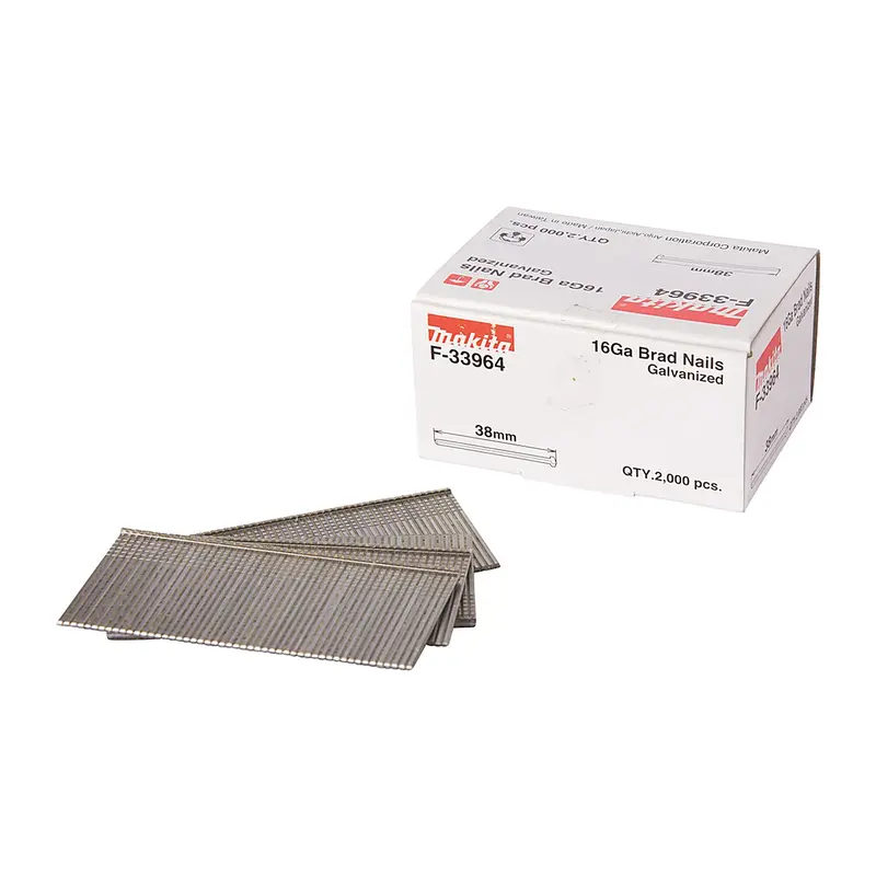 16GA Smooth Shank Brad Nails 38mm (2000pc)