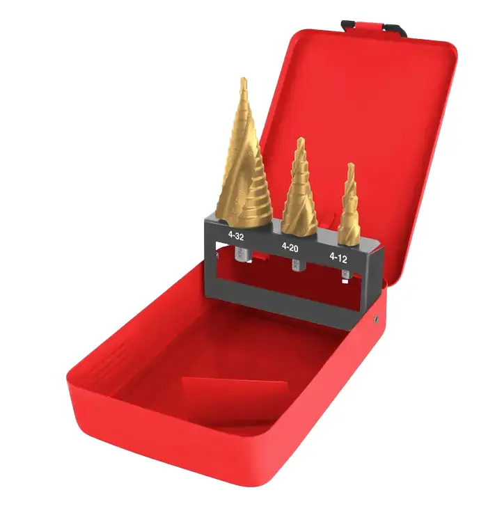 Spiral Step Drill Bit Set